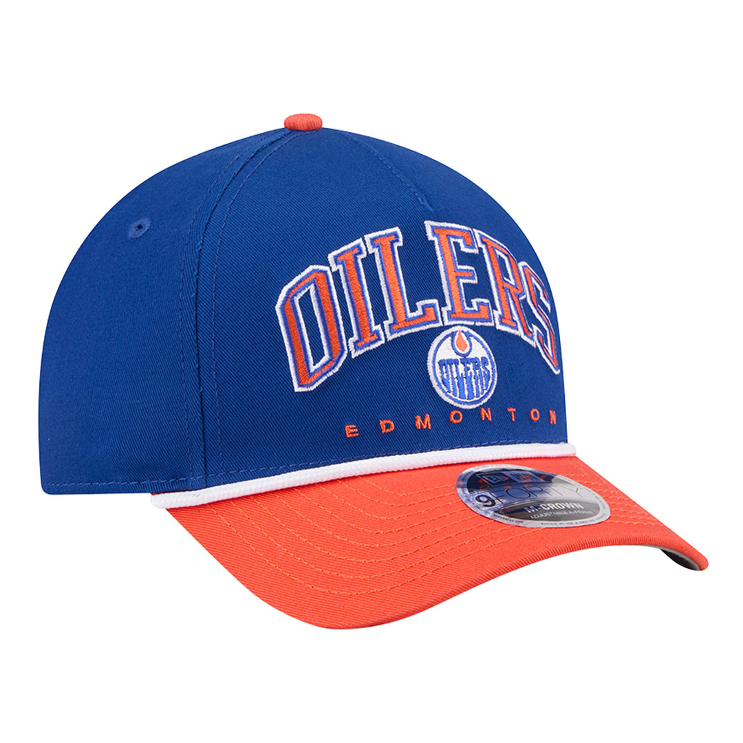Edmonton Oilers Toddler New Era Blue Arch 9FORTY M-Crown Snapback Hat