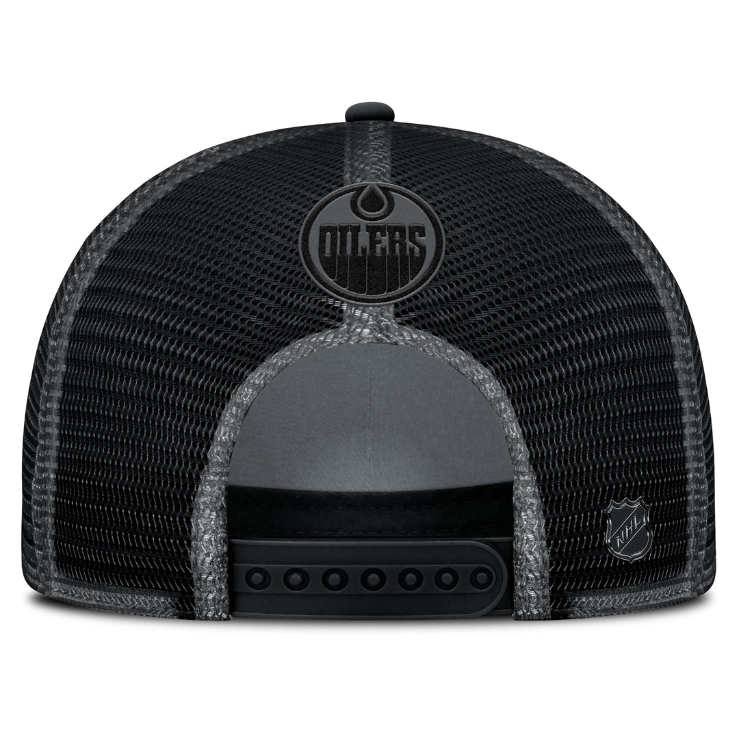 Edmonton Oilers Women's Fanatics Black 2025-26 Authentic Pro Road 8 Mesh Snapback Hat
