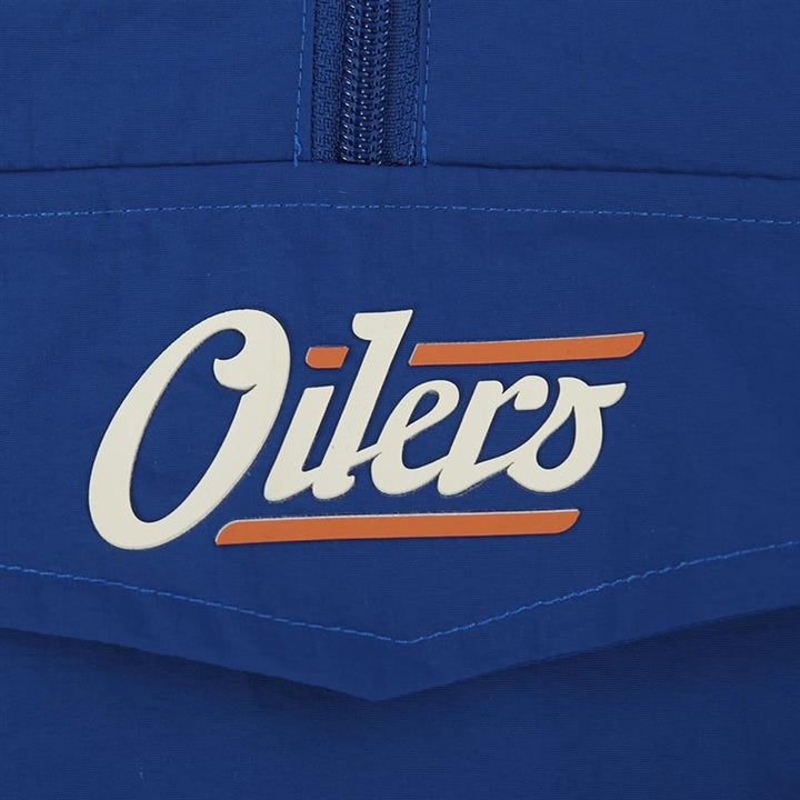 Edmonton Oilers Women's Pro Standard Alternate Logo Royal Boxy Cropped Half-Zip Jacket