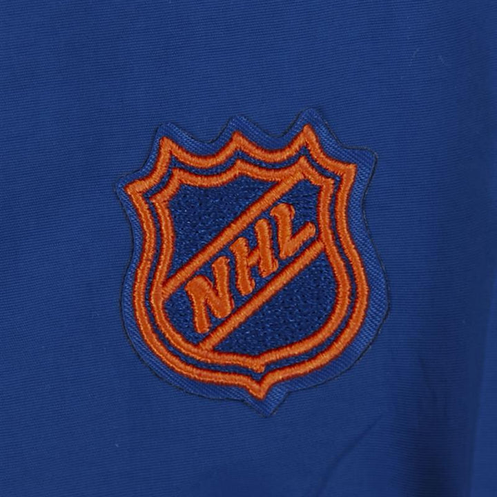 Edmonton Oilers Women's Pro Standard Alternate Logo Royal Boxy Cropped Half-Zip Jacket