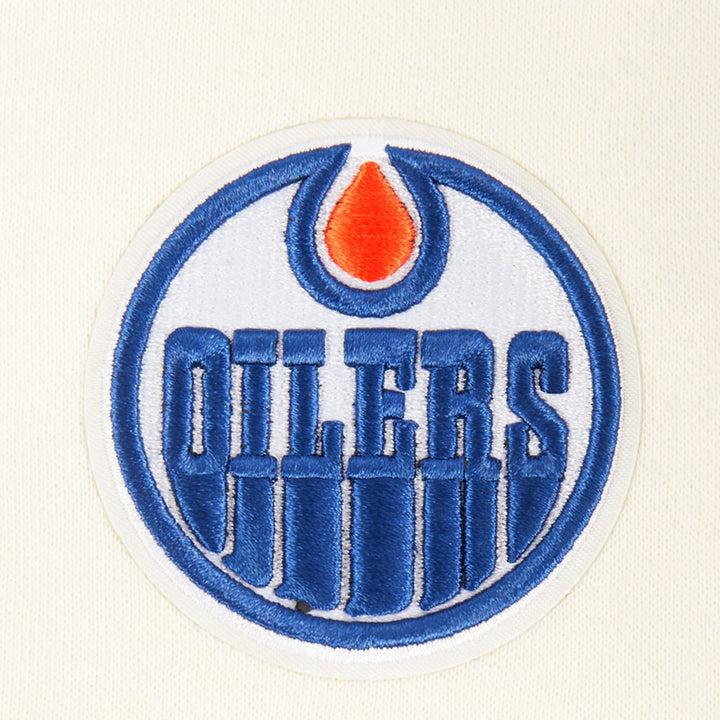 Edmonton Oilers Women's Pro Standard Classic Icon Cream Full-Zip Hoodie