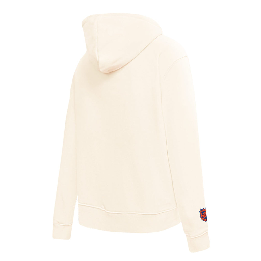 Edmonton Oilers Women's Pro Standard Classic Icon Cream Full-Zip Hoodie