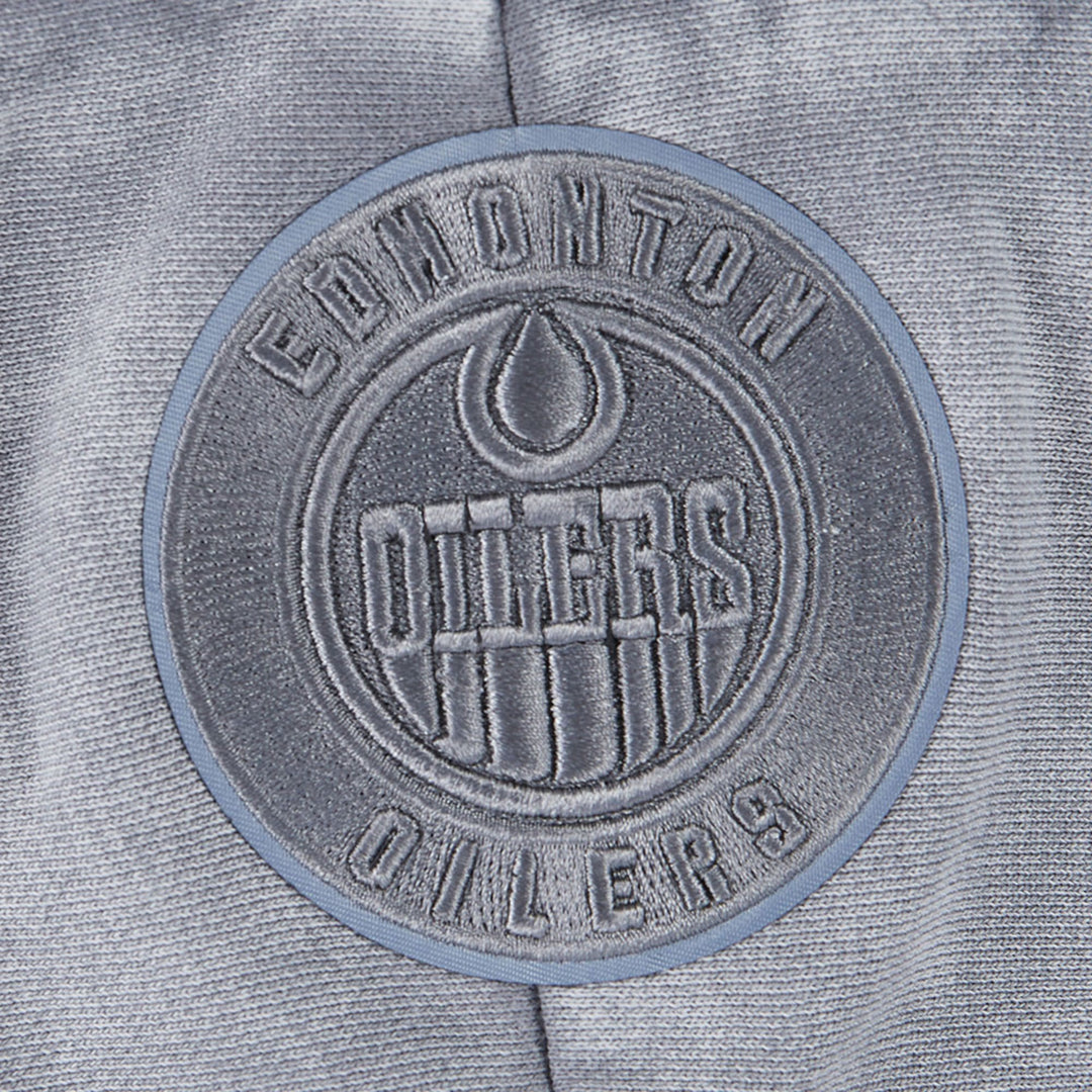Edmonton Oilers Women's Pro Standard Enzyme Wash Grey Boxy Cropped Hoodie