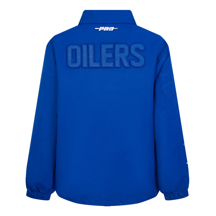 Edmonton Oilers Women's Pro Standard Sketchbook Blue Coach's Jacket