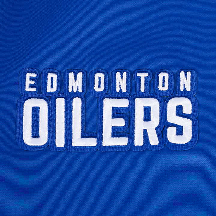 Edmonton Oilers Women's Pro Standard Sketchbook Blue Coach's Jacket