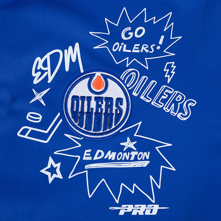 Edmonton Oilers Women's Pro Standard Sketchbook Blue Coach's Jacket