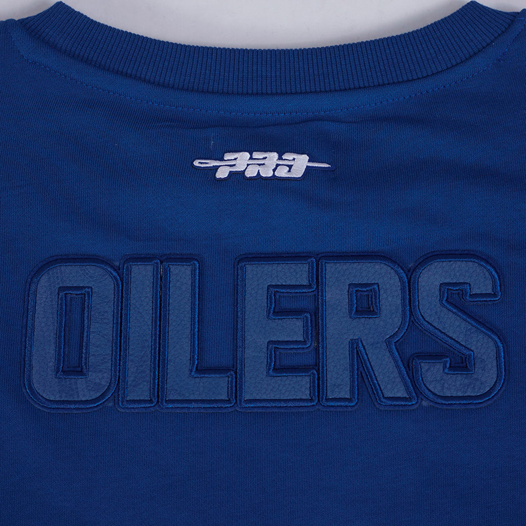 Edmonton Oilers Women's Pro Standard Sketchbook Blue Crewneck Sweatshirt