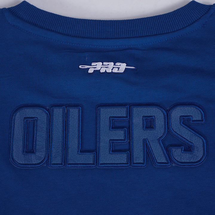 Edmonton Oilers Women's Pro Standard Sketchbook Blue Crewneck Sweatshirt