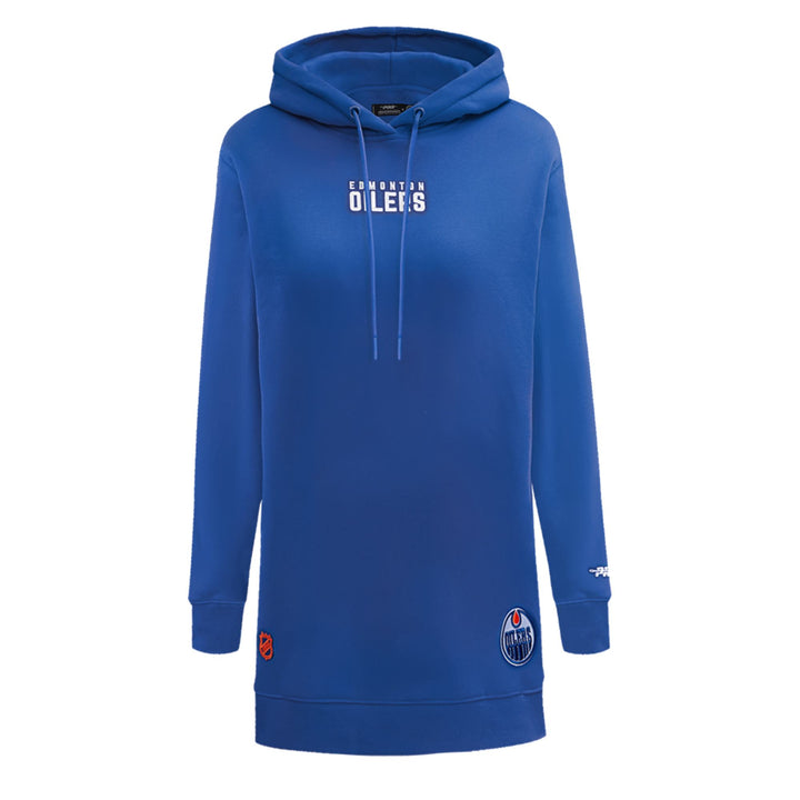 Edmonton Oilers Women's Pro Standard Wingspan Blue Hooded Dress