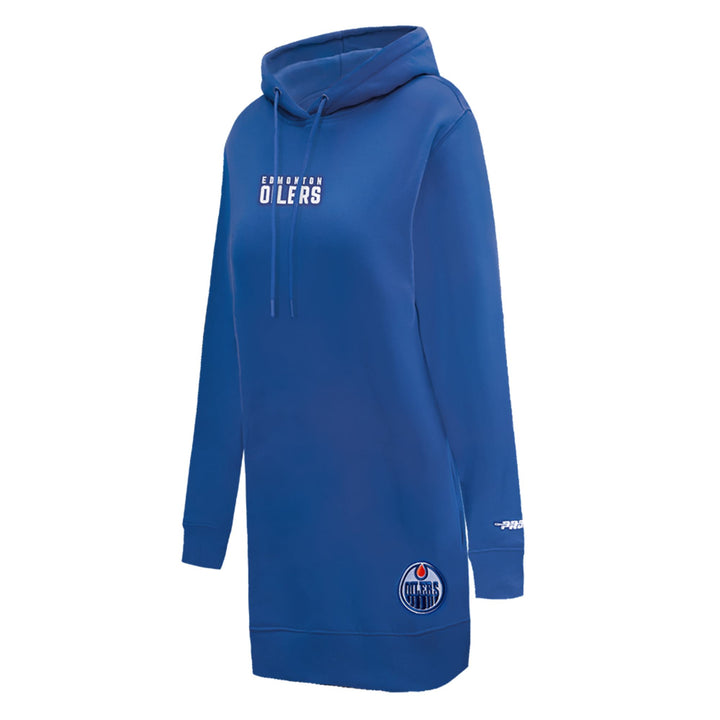 Edmonton Oilers Women's Pro Standard Wingspan Blue Hooded Dress