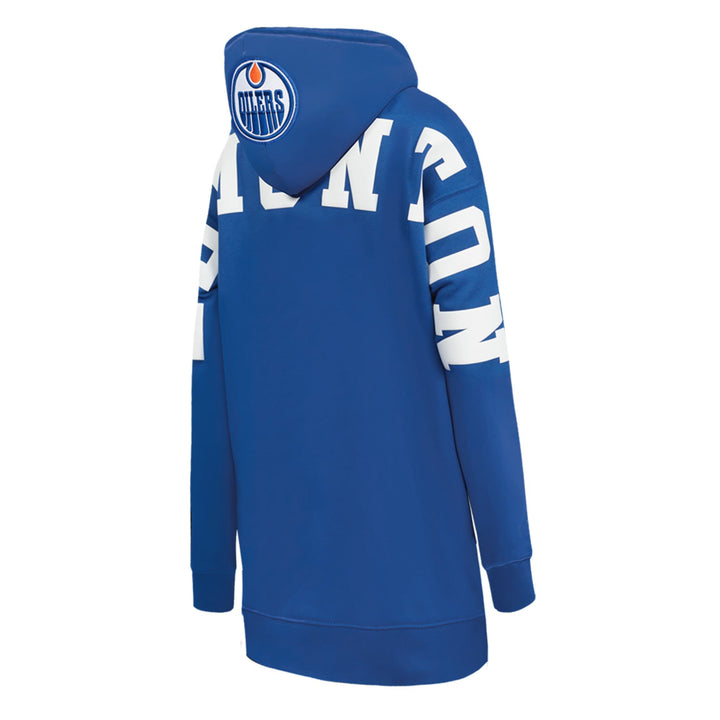Edmonton Oilers Women's Pro Standard Wingspan Blue Hooded Dress