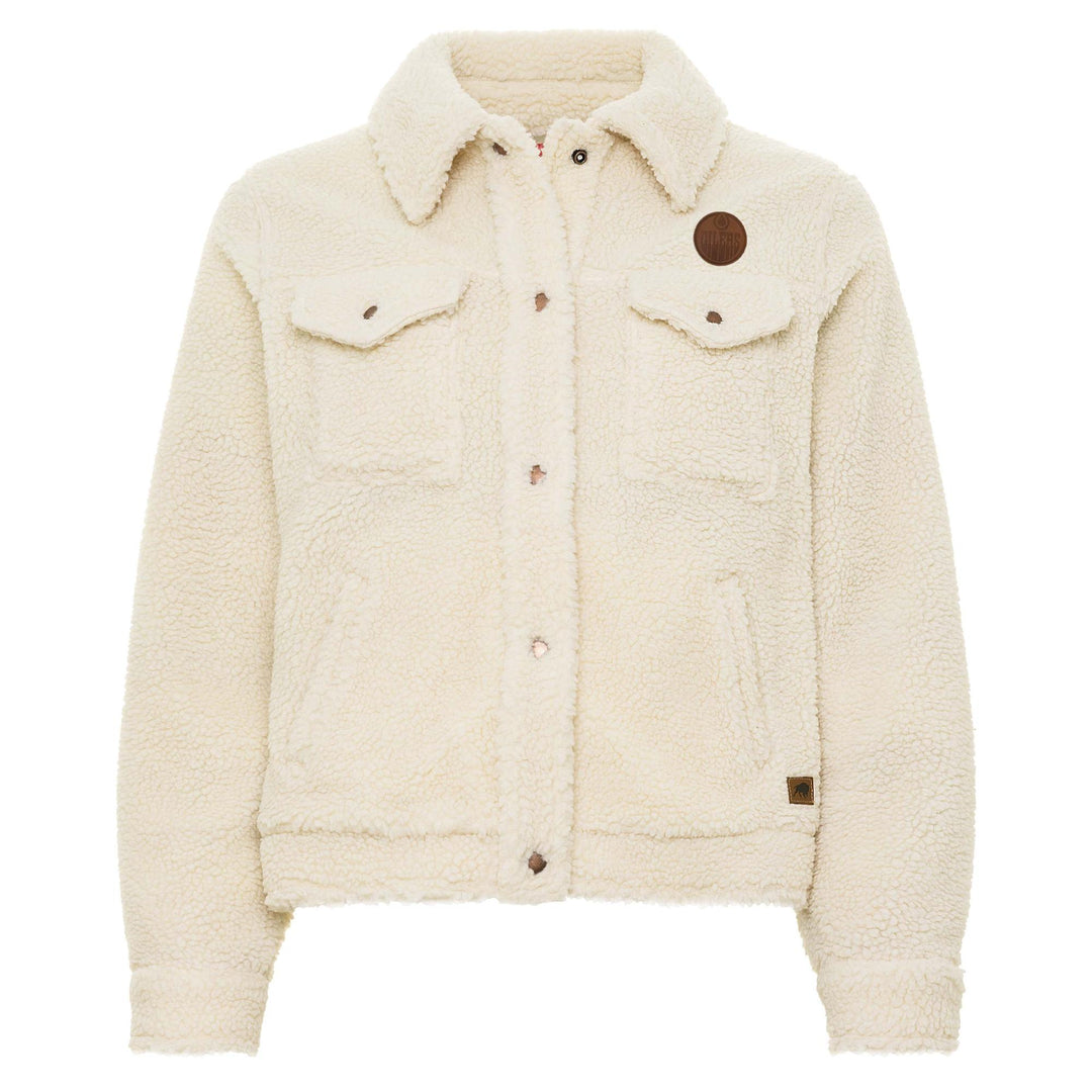 Edmonton Oilers Women's Sportiqe Josie Sherpa Cream Jacket