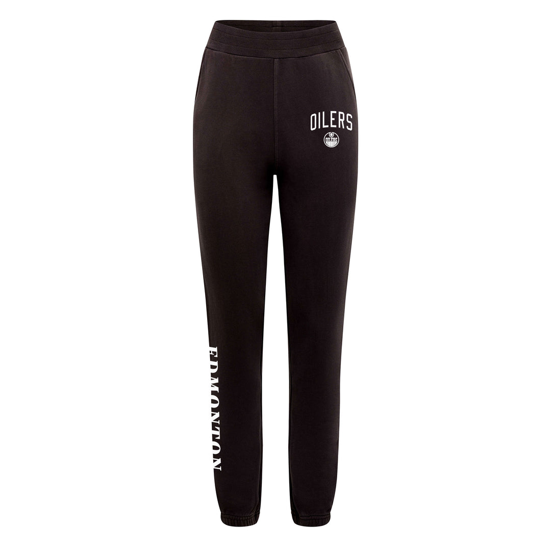 Edmonton Oilers Women's Sportiqe Terry Black Pants/Joggers