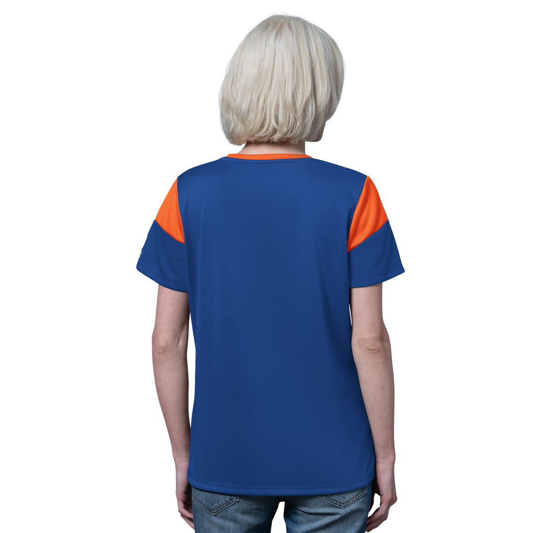 Edmonton Oilers Women's Starter Royal Blue Game Score T-Shirt