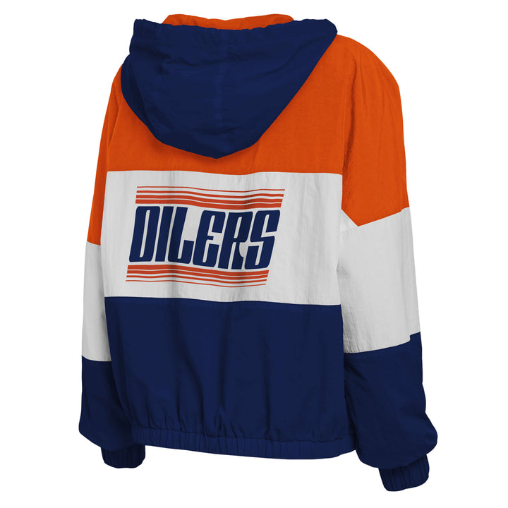 Edmonton Oilers Women's WEAR by Erin Andrews Color Block Windbreaker Jacket