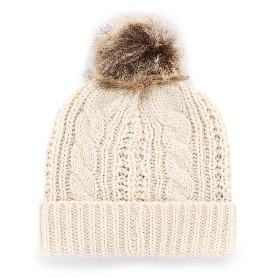 Edmonton Oilers Women's '47 Cream Alternate Logo Cuffed Knit Toque w/Pom
