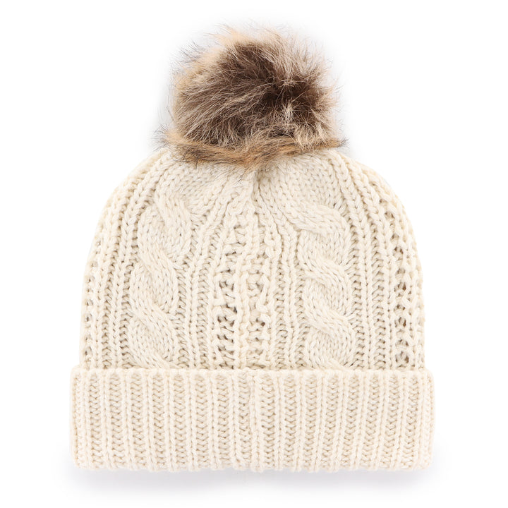 Edmonton Oilers Women's '47 Cream Alternate Logo Cuffed Knit Toque w/Pom