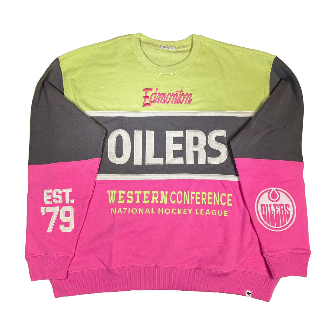 Edmonton Oilers Women's '47 On Five Lumi Maximalist Crewneck Sweatshirt