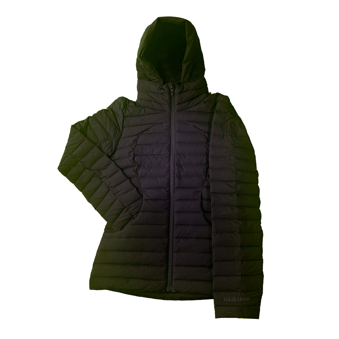 Edmonton Oilers Women's lululemon Pack It Down 700-Fill Black Jacket