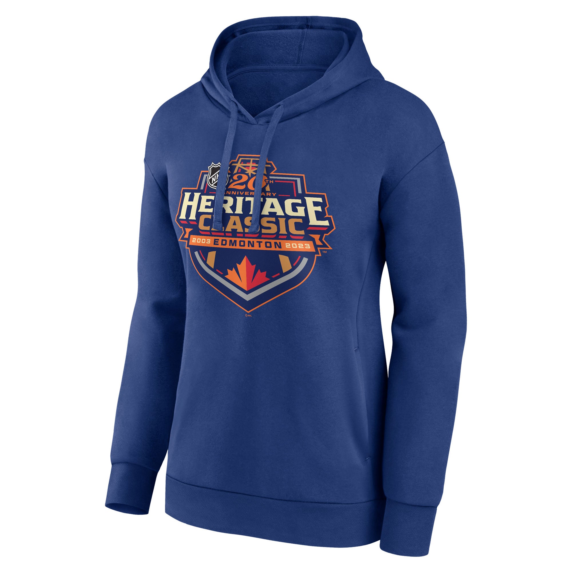 Edmonton Oilers Women's Fanatics 2023 Heritage Classic Blue Event Hood