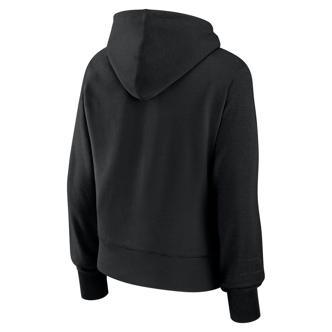 Edmonton Oilers Women's Fanatics Black Iced Out Boxy Cropped Hoodie