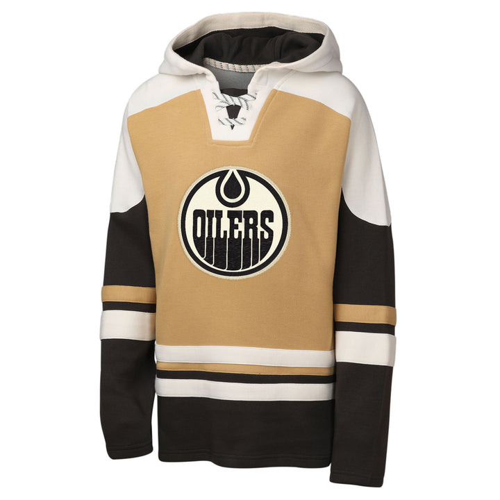 Edmonton Oilers Youth Classic Cream Ageless Refreshed Hoodie