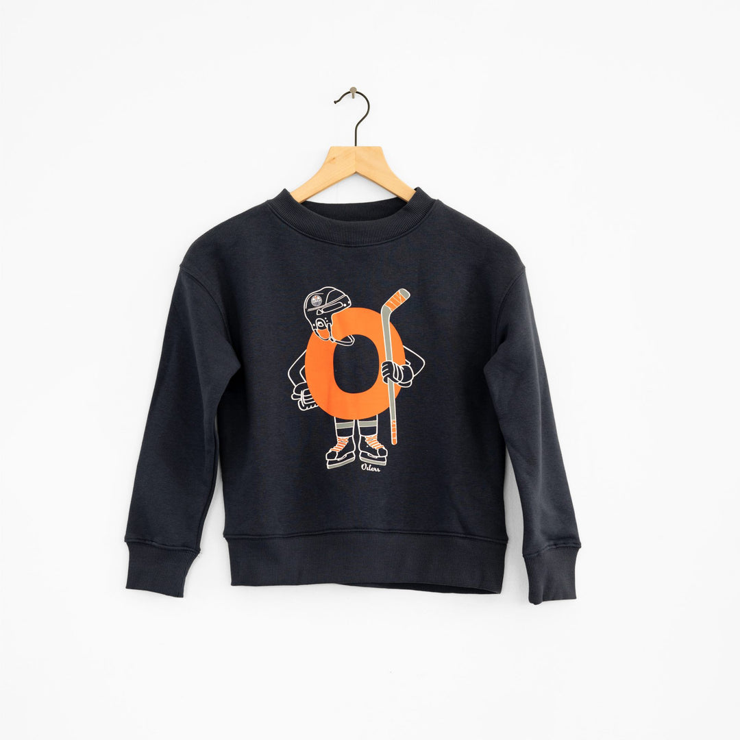 Edmonton Oilers Youth Line Change Navy Crewneck Sweatshirt