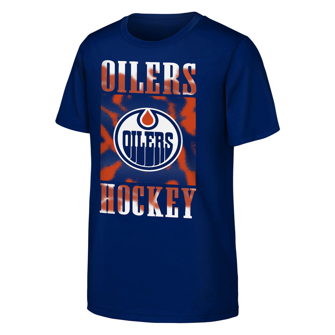 Edmonton Oilers Youth Outerstuff Garage Hero Blue T-Shirt