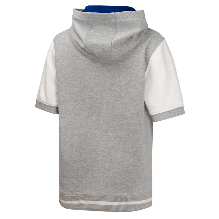 Edmonton Oilers Youth Outerstuff Grey Line Up Short Sleeve Hoodie