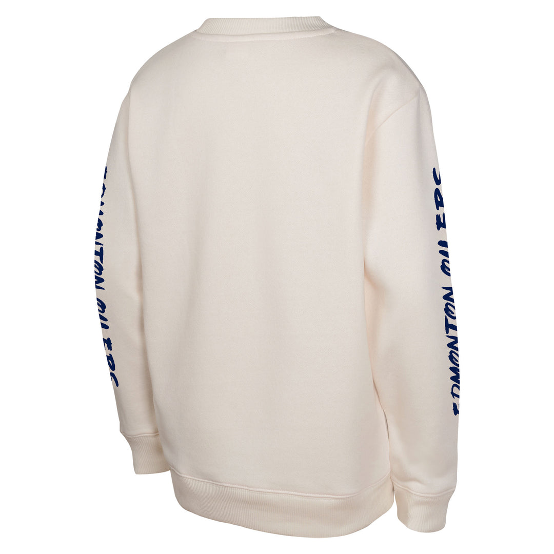 Edmonton Oilers Youth Outerstuff Star Power Cream Crewneck Sweatshirt