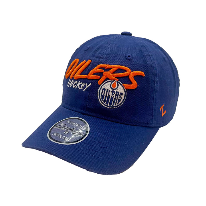 Edmonton Oilers Zephyr Blue 3D Aftershock Adjustable Hat