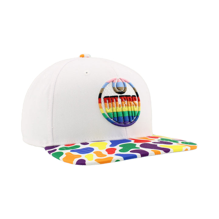 Edmonton Oilers Zephyr Pride White Snapback Hat