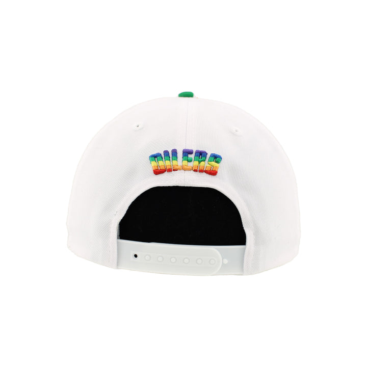 Edmonton Oilers Zephyr Pride White Snapback Hat