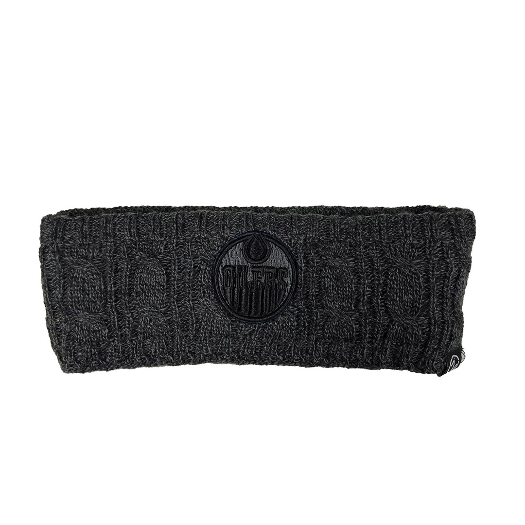 Edmonton Oilers Womens Zephyr Grey & Black Tonal Spectre Headband