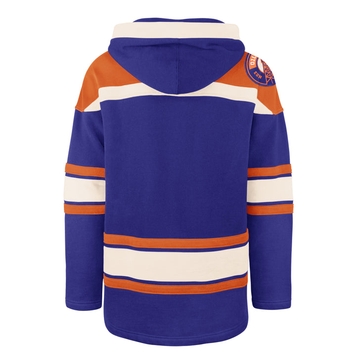Edmonton Oilers '47 Alternate Logo Blue Lacer Hoodie