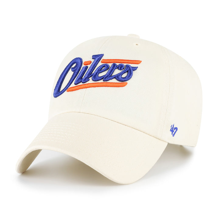 Edmonton Oilers '47 Cream Alternate Logo Clean Up Adjustable Hat