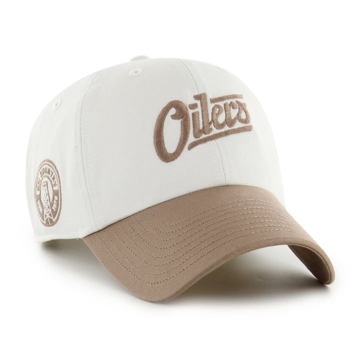 Edmonton Oilers '47 Cream Foundational TT Alternate Logo Clean Up Adjustable Hat