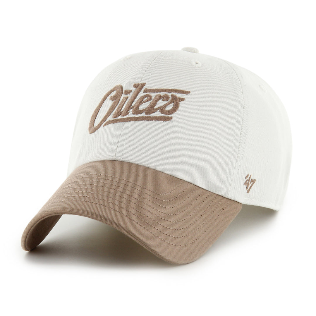 Edmonton Oilers '47 Cream Foundational TT Alternate Logo Clean Up Adjustable Hat