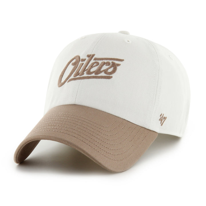 Edmonton Oilers '47 Cream Foundational TT Alternate Logo Clean Up Adjustable Hat