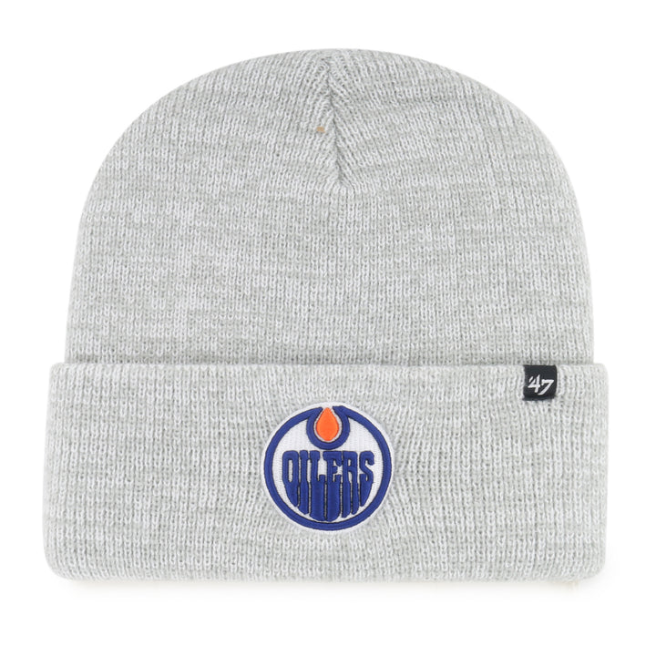 Edmonton Oilers '47 Grey Brain Freeze Cuffed Knit Toque w/Pom