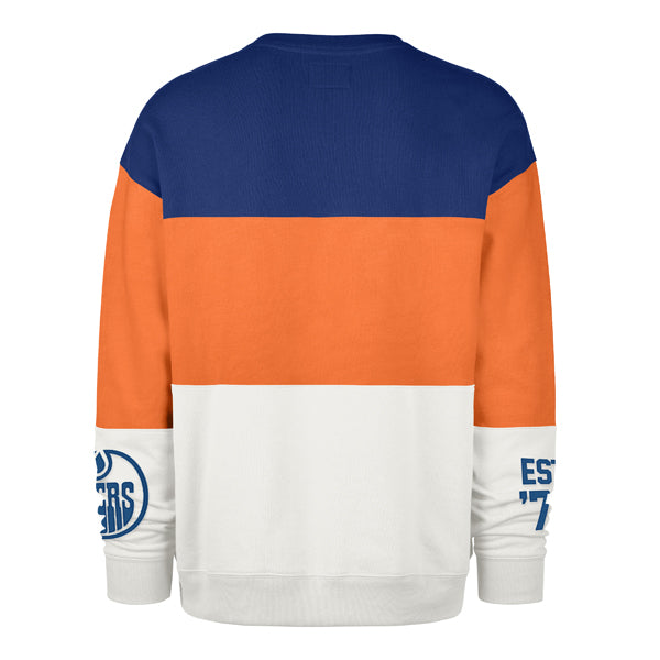Edmonton Oilers '47 On Five Maximalist Orange Crewneck Sweatshirt