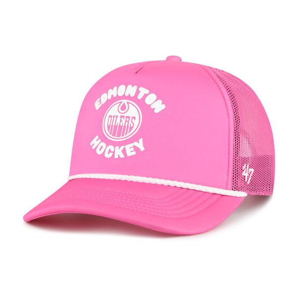 Edmonton Oilers '47 Pink Brighter Side Foam Trucker Snapback Hat