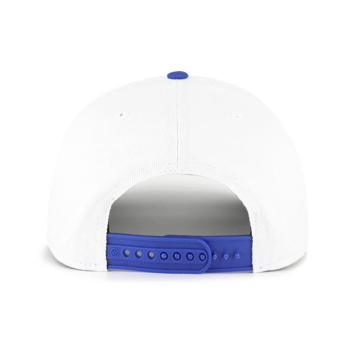 Edmonton Oilers '47 White & Royal Prime Play Hitch Snapback Hat