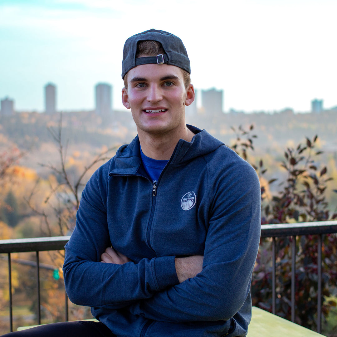 Edmonton Oilers lululemon City Sweat Navy Full-Zip Hoodie