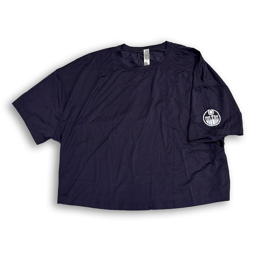 Edmonton Oilers Women's lululemon Abrasion Resistant Training Black T-Shirt