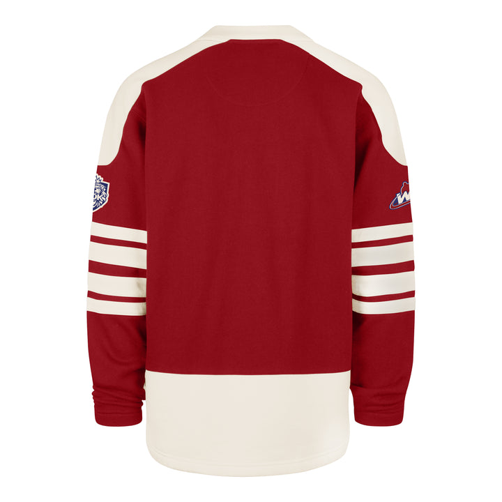 Edmonton Oil Kings '47 Red Golden Age Eternal Lacer Crewneck Sweatshirt