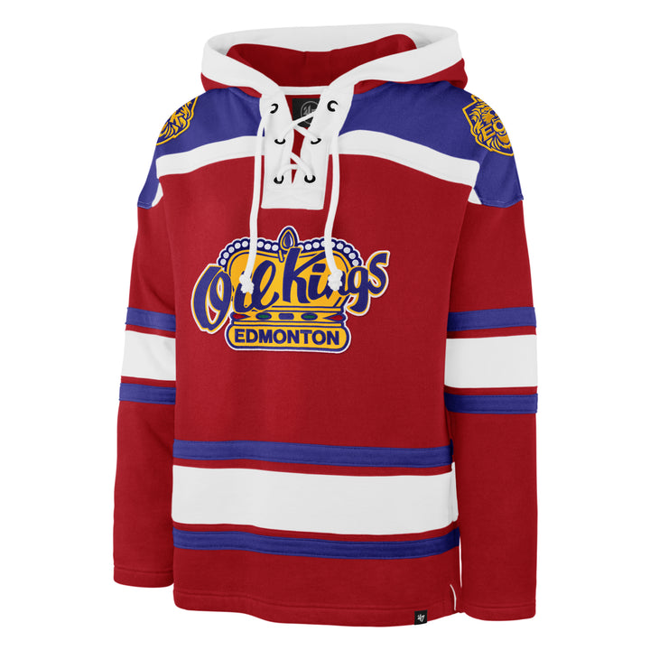Edmonton Oil Kings '47 Red & Blue Superior Lacer Hoodie