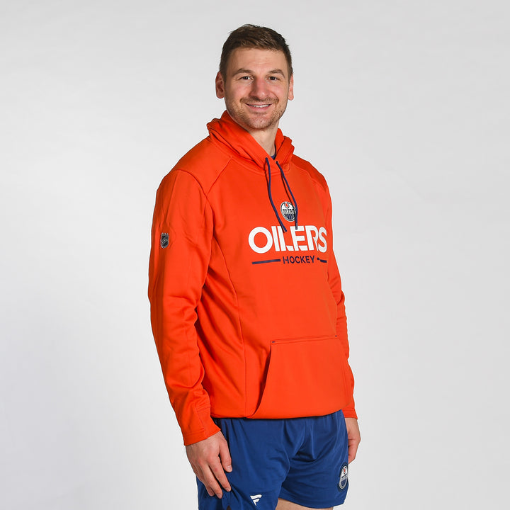 Edmonton Oilers 2025-26 Fanatics Authentic Pro Pullover Orange Rink Side Hoodie