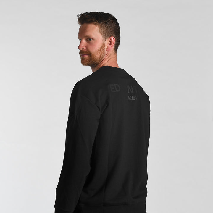 Edmonton Oilers 2025-26 Fanatics Authentic Pro Road Black Crewneck Sweatshirt