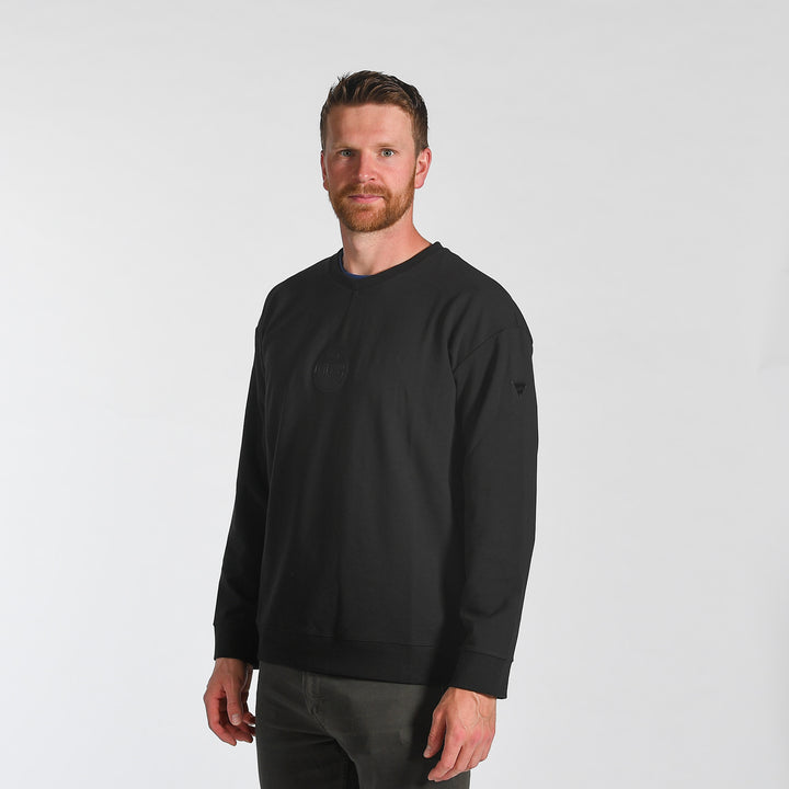 Edmonton Oilers 2025-26 Fanatics Authentic Pro Road Black Crewneck Sweatshirt